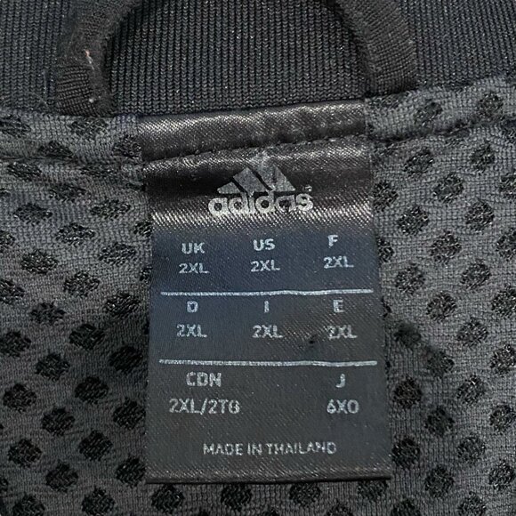 ADIDAS Men's BROOKLYN NETS Black Track Jacket Full Zip NBA Stitch Logo 2XL - Picture 10 of 14